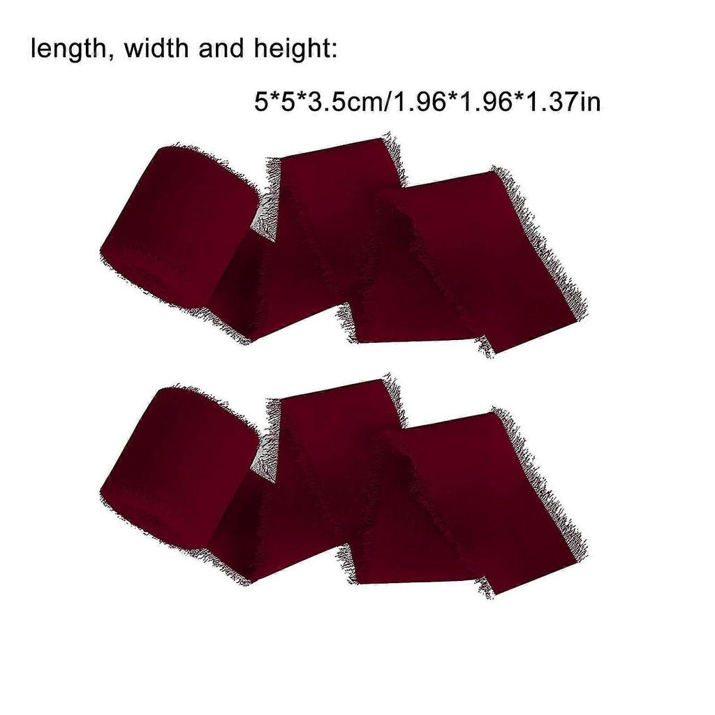 Handmade Fringe Chiffon Silk Ribbons For Wedding Invitations, Bridal Bouquets, Holiday Decorations