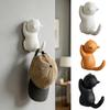 Hook with Cute Cat Shape Compact Wall Hook Space-Saving Resin Key Towel Holder Adhesive Entryway Hook