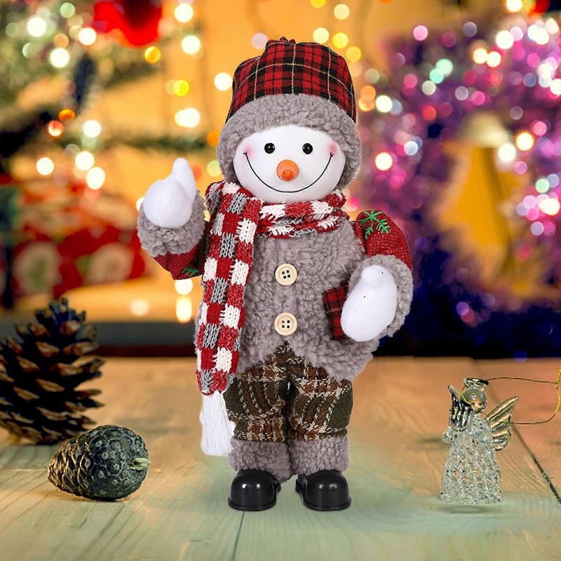 Music Santa Claus Doll Ornaments Christmas Gifts Old Man Snowman Doll Ornaments
