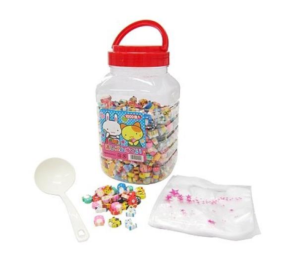 Libre Heart Eraser Scoop Multicolor Round, Rectangular, Star, (100 Uses)