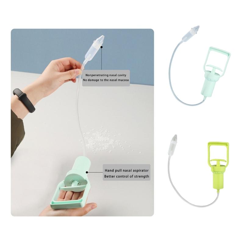 Baby Nasal Aspirator with Soft Silicone Tip Portable Hand Pulled Nose Sucker Strong Suction for Infants and Toddler