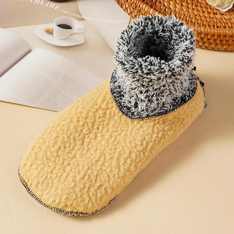 Warme flauschige Socken-Hausschuhe für Frauen Erwachsene Hohe Socken für den Boden Verdickte bequeme warme Socken für den Heimgebrauch