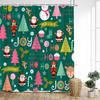 Kreslený Vánoční Sprchový Závěs Legrační Sněhulák Santa Claus Los Vánoční Stromky Nový Rok Dětské Koupelnové Závěsy Koupelnová Dekorace S Háčky