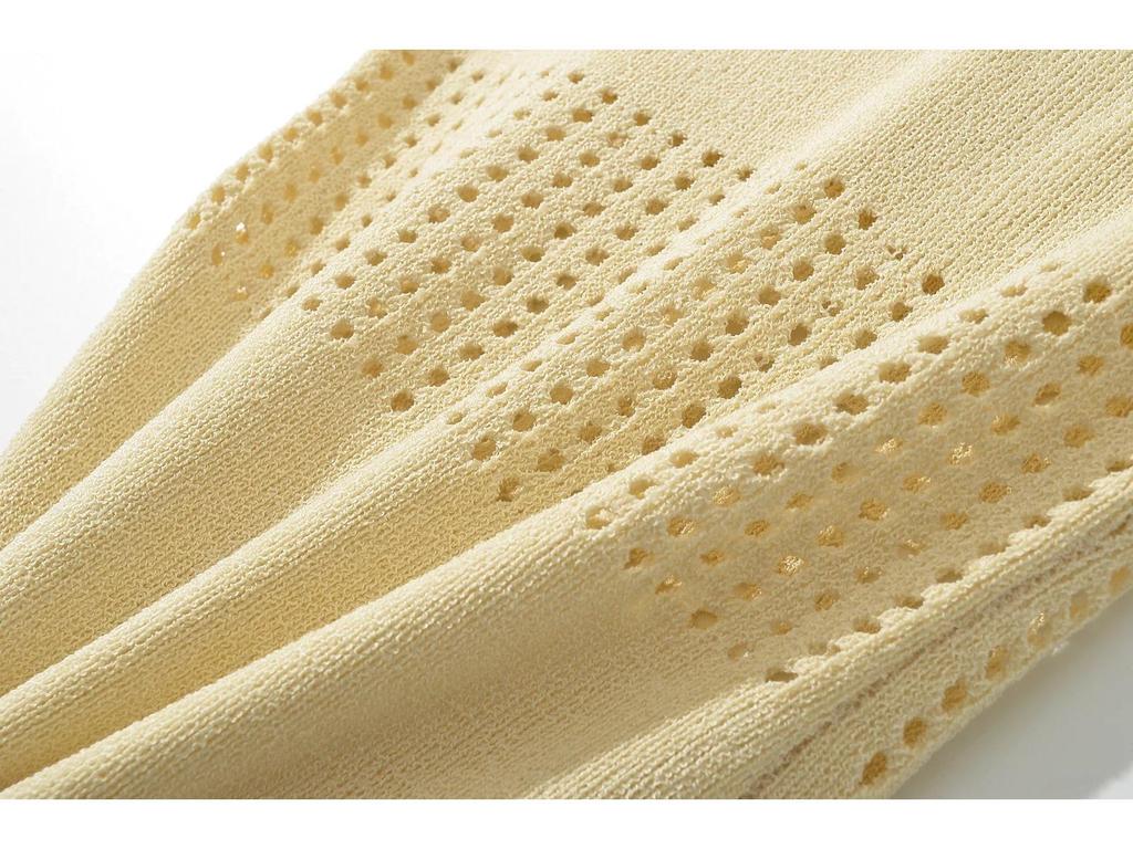 2024 Summer European & American Slim-Fit Jacquard Knitted High-Waisted Dress