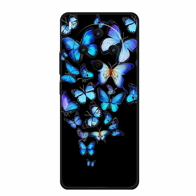Black Silicone Case For Vivo Y500 Pro 5G 2025 Case Cartoon Cat Soft Back Cover For Vivo Y500 Pro Phone Case 6.67" Fundas Coque