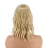 MERISIHAIR Women Natural Short Water Wave Hair Extensions Wig with Bangs Synthetic Fiber Hairpiece Suitable for Party Daily Use