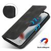 Stand Case for iPhone 13 Pro Max/12 Pro Max Magnetic Closure Skin Touch Leather Flip Phone Cover with Wallet
