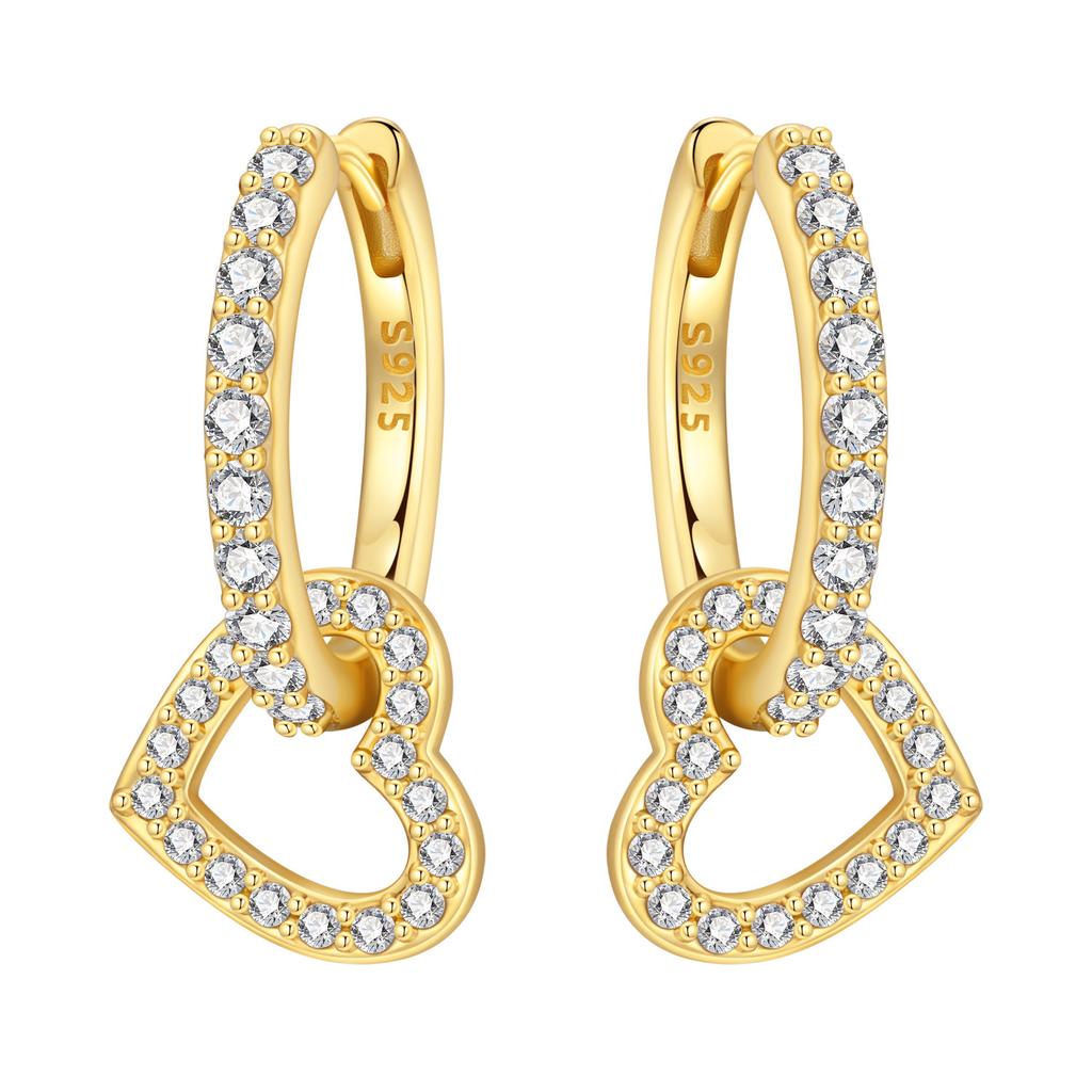 PANPOKI 925 Sterling Silver Detachable Chain Earrings Jewelry Hoop Earrings Women Jewelry Party Trendy Festival Gifts