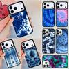 Blaues Tie-Dye Handyhülle Für iPhone 17 Air 14 15 13 12 Max Hülle Für Apple 14 15 16 16e 11 Pro Max Plus Coque