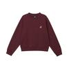 Women S Semi overSized SweatShirt Diagonal Lettering 1794 Burgundy