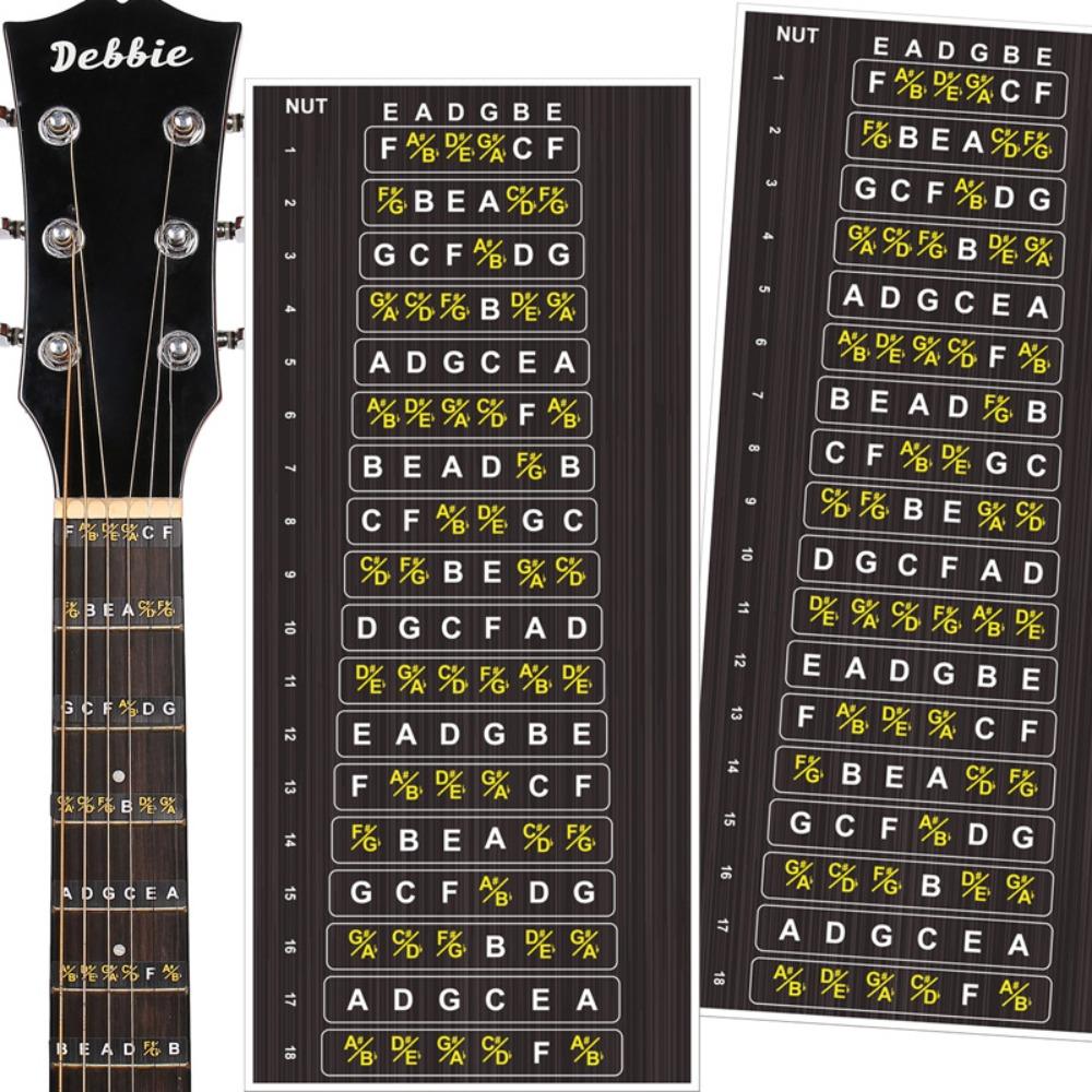 

Learning Accessories Guitar Fretboard Stickers Practical Note Stickers for Beginner