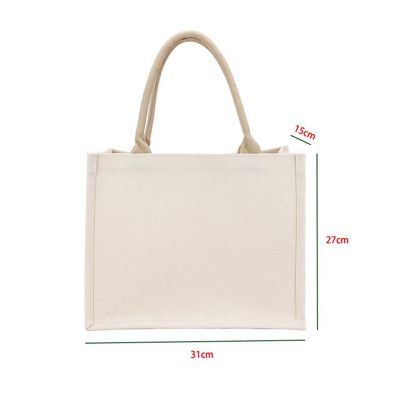 In-Stock 3D Splash Ink Canvas Tote Bag - DIY Handheld High-End Feel