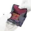 Indenya Inden Coin Hydrangea Navy Blue X Purple Calico X Gray Lacquer 8002 Purse, Deerskin, Miso, Pattern,
