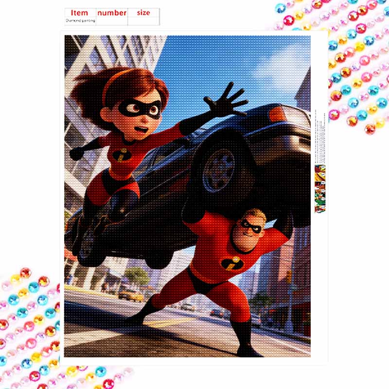 Disney 5d diamond painting full of diamonds diy the incredibles diamond embroidery decorative painting ornaments living room