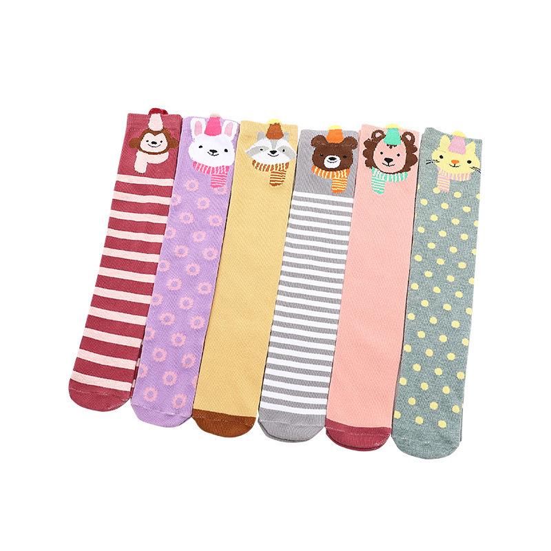 Autumn Style 3D Animal Cartoon Over-the-Knee Cotton Socks for Girls and Babies