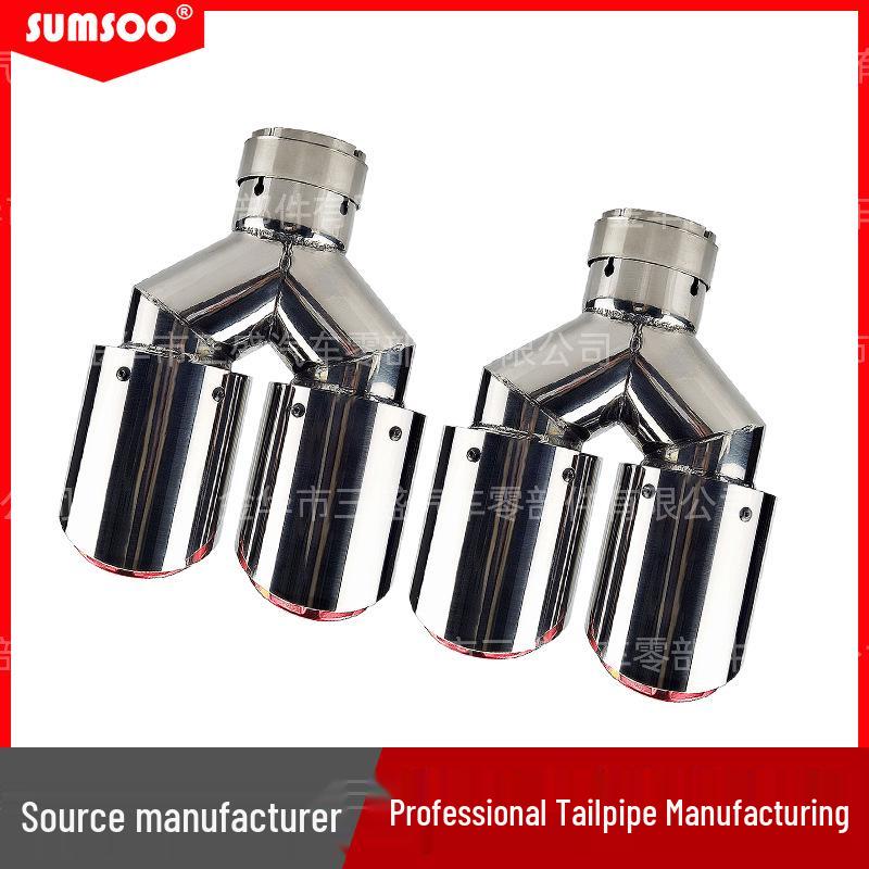 

Bullet Dual Outlet Stainless Steel Multi-Color Exhaust Tailpipe for Car Modification Stainless Steel Exhaust Pipe