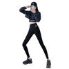 High Waist Tummy-Control Yoga & Cycling Pants - Elastic, Close-Fitting, Shark Design.