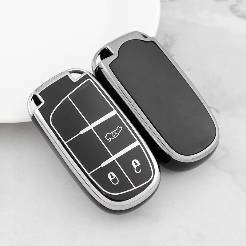 Jeep Key Cover for Grand Commander, Compass, Cherokee, Renegade, Dodge Grand Cherokee