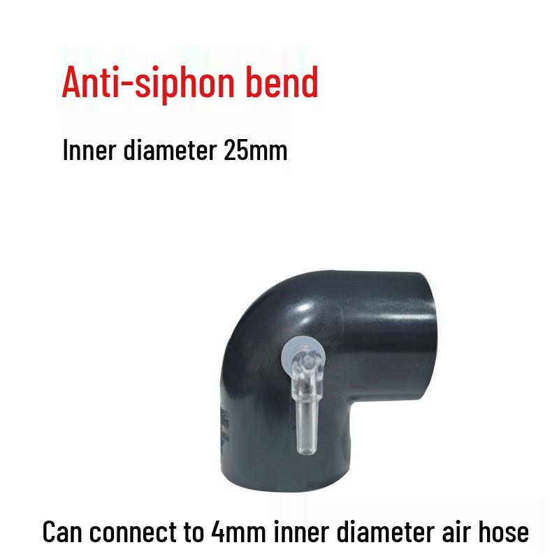 Transparent Anti-Siphon Elbow Pipe Fittings for Fish Tanks - Waterproof, Anti-Backflow, and Anti-Suction Filters