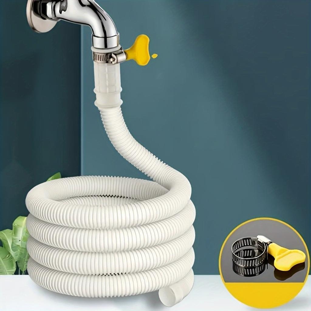 Multifunktionellt förlängningsrör för kran med klämma, Enkel installation, Sammanlåsande huvud- och svansdesign, Plastmaterial för trädgård, badrum, kök