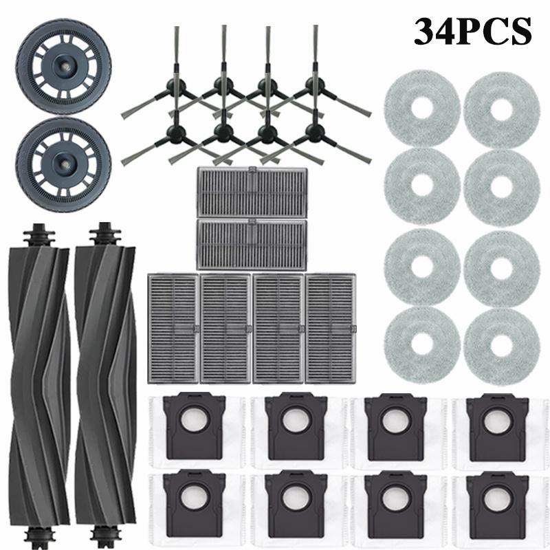 Dreame Mova E30 Ultra / Trouver E30 Ultra Robot Vacuums Cleaner Accesories Main Side Brush Hepa Filter Mop Cloths Dust Bag Spare