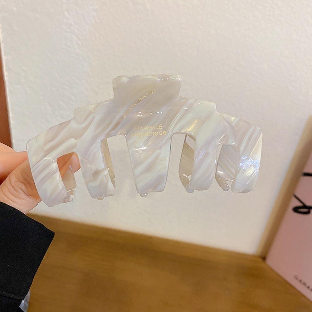 Geometric Hairpins Gifts For Girls Letter Acetate Hair Claws Korean Shark Clip Women Hair Clips
