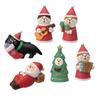 Mushroom Christmas Ornaments Miniature Resin Santa Claus Decoration  Cake Decoration