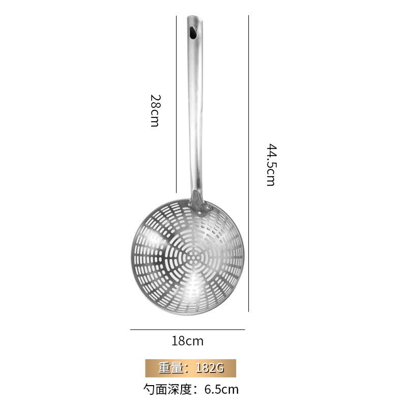 New Stainless Steel Colander Long Handle Oil Frying Kitchen Fried Food Net Sieve Tool Spoon Leaky Spoon Household Cooking Tools