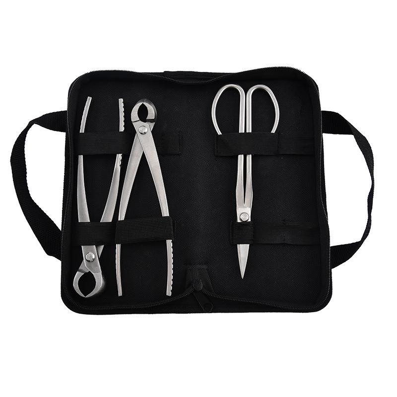

Portable Stainless Steel Gardening Tool Set with Pliers, Diagonal Cutters, Bud Shears, and Oxford Cloth Bag