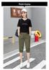 Women's Summer 2026 Korean Harem Cropped Pants - Elastic Waist, Slimming, Casual Mid-Length Pants