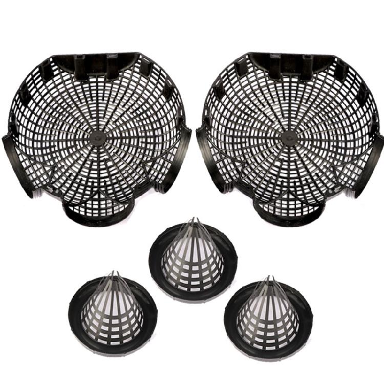 Reusable Cage Outdoor Crabs Loach Catching Basket Eel Cage Crabs Shrimp Traps Professional Lobsters Trap 3/6/8 Hole