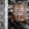 [Rustic Wedding Sign] Rustic Wooden Style Iron Sign Wall Art "Pick a Seat Either Side You're Loved by Both The Groom & Bride"