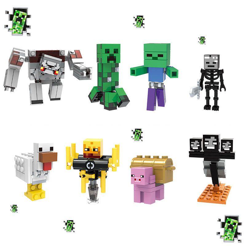 Figures Steve Minecraft Him Building Blocks Toys Bricks Children Birthday Gifts