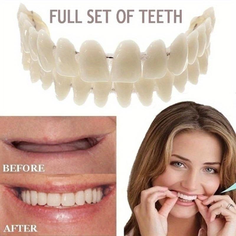 28PCS/S False Teeth Set Professional Preformed Dentition Oral Dentist Tool Resin Teeth Upper Lower Shade Denture Model
