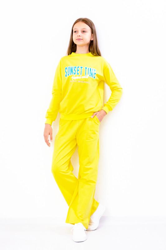 

Комплект одягу для дівчинки – світшот і штани палаццо, м яка тканина, на будь-який сезон, 6385-057-33 HC 134 лимон