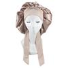 Girls Four Seasons Polyester Satin Sleeping Cap for Women,Silky Bonnet Sleep Hat for Head Wrap Night Elastic Band Headsc