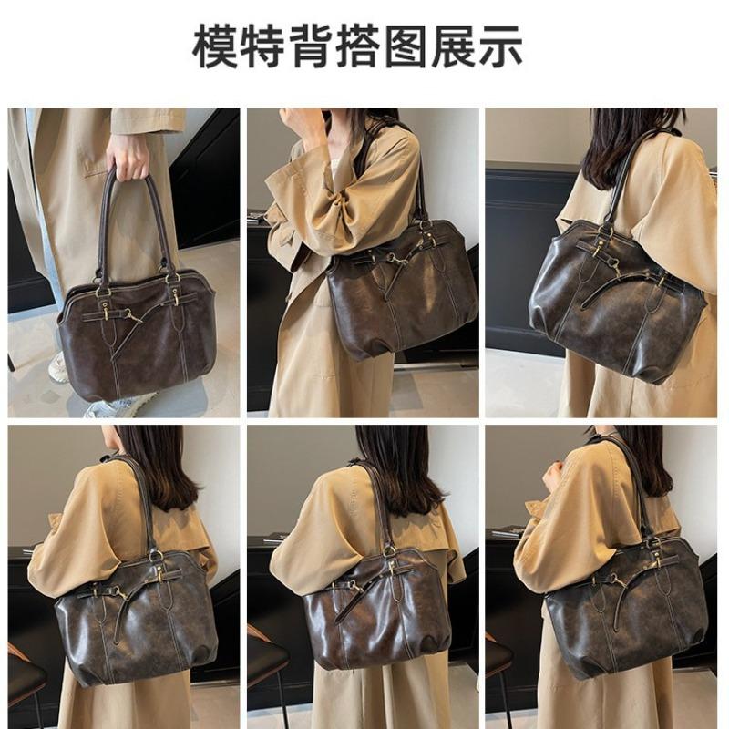 Retro Portable Commuter Bag Women's Bag New Trendy Fashion Armpit Bag High-end Large-capacity Shoulder Bag