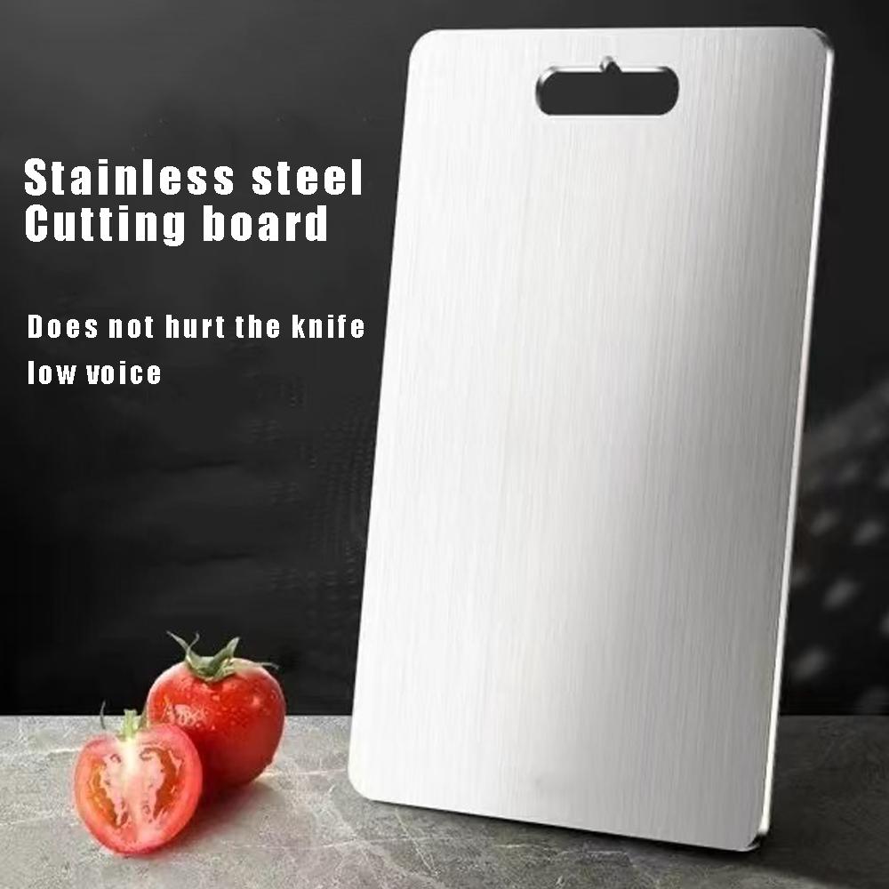 316 Stainless Steel Panel and Chopping Board Kitchen HouseholdThickened Double Sided Cutting Board Block Kneading Dough Board