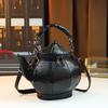 Lustiges Krokodilmuster Kreative Chinesische Stil Teekanne Weinkanne Form Damen Tasche Schulter Umhängetasche