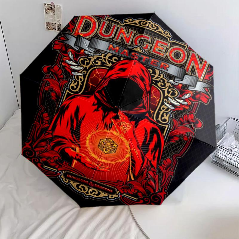 1PC Dungeon Master Automatic Umbrella - Suitable Travel Outdoor Portable Umbrella Birthday Gift Daily Essentials