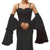 Luxurious Sunscreen Long Tulle Sleeves Thin Chiffon Lace Detachable Sleeves Breathable Gothic Wedding Gloves Wedding Party