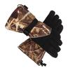 1 Pair Autumn Winter Rechargeable Battery Electric Heated Gloves Touch Screen Heated Gloves for Outdoor Fishing Mountaineering Skiing Old Reed Camo