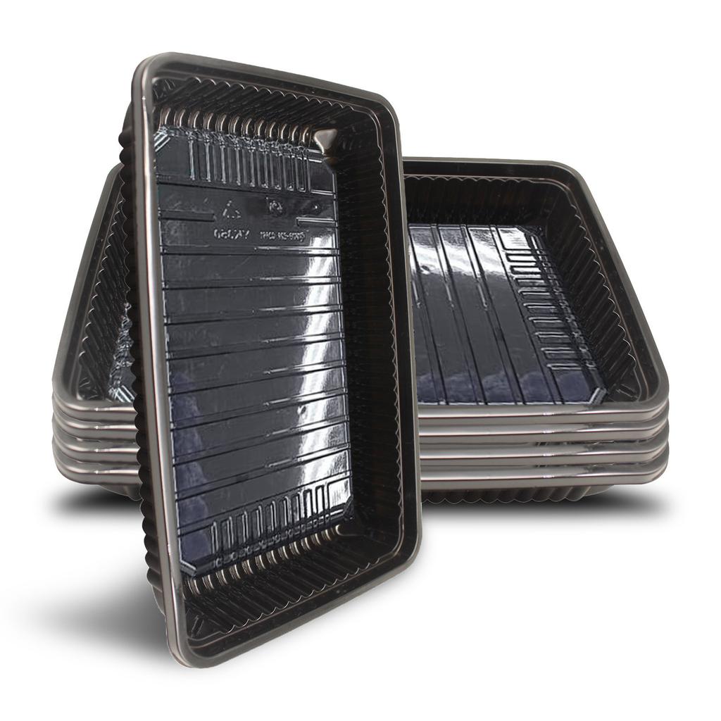 Square Black Cultivation Pot Small Transparent Agricultural Seedling Tray