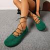 Low Heel Spring/Summer New Cross Strap Shallow Single Shoes Women's Flat Casual Single Shoes Women