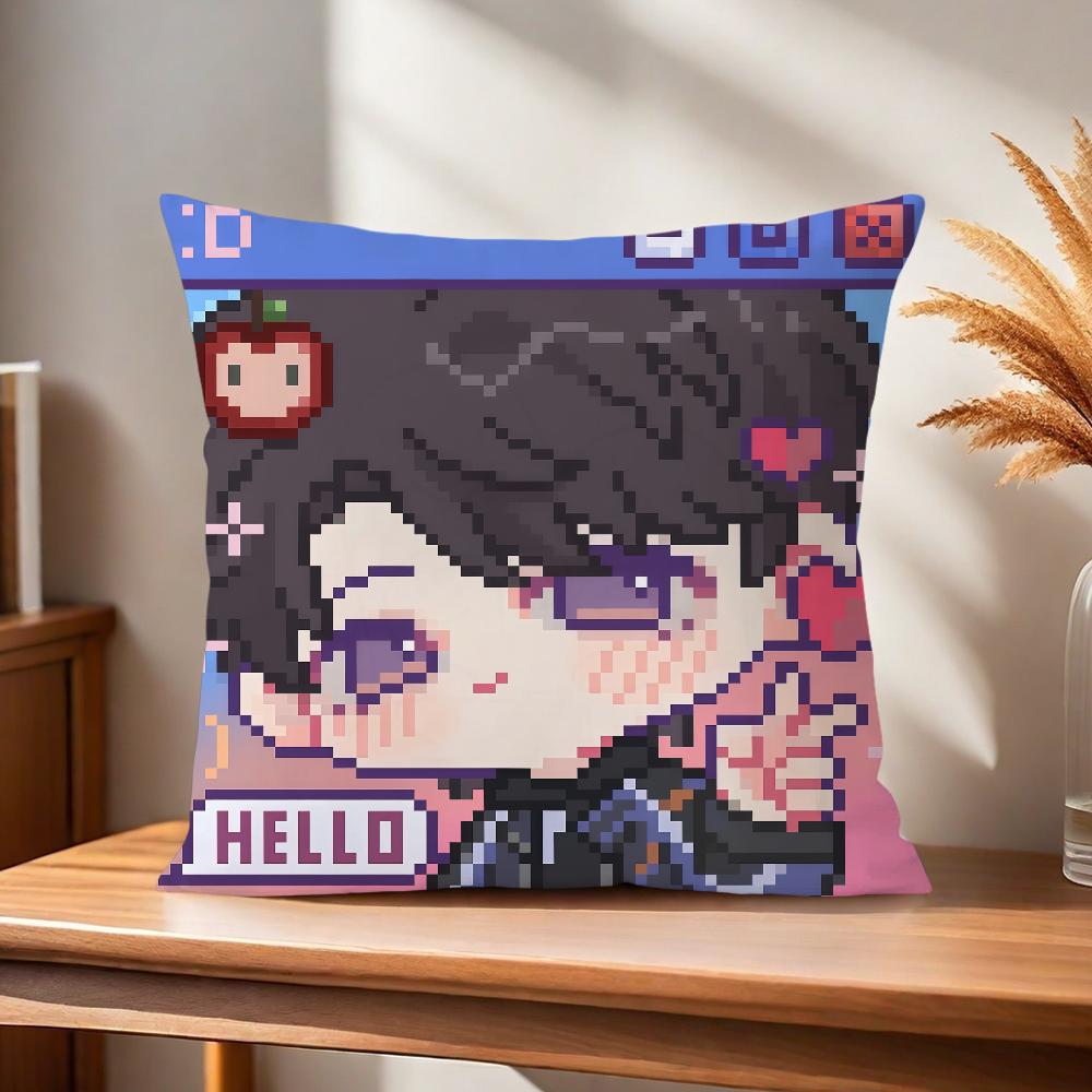 Love and Deepspace chibi Sylus Rafayel fanart Comfortable soft Pillow Case for Sofa Living Room Home Decor Protective Covers