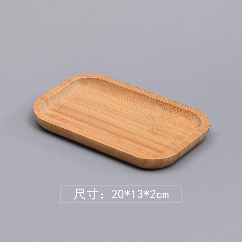 2025 New Plate Tray Wooden Bamboo Tray Household Wood Plate Japanese Dinner Plate Tea Tray Rectangular Tray Carving Plate