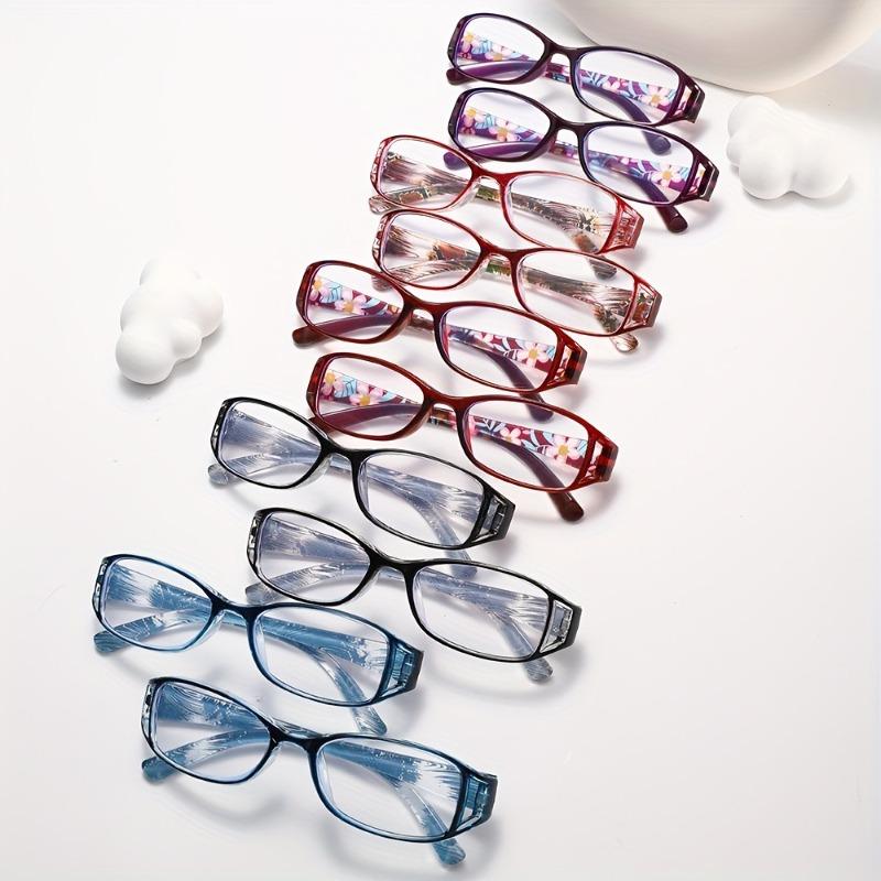 10 Pairs of Affordable Cost-effective High-end Fashion Flower Frame Anti Blue Light Reading Glasses