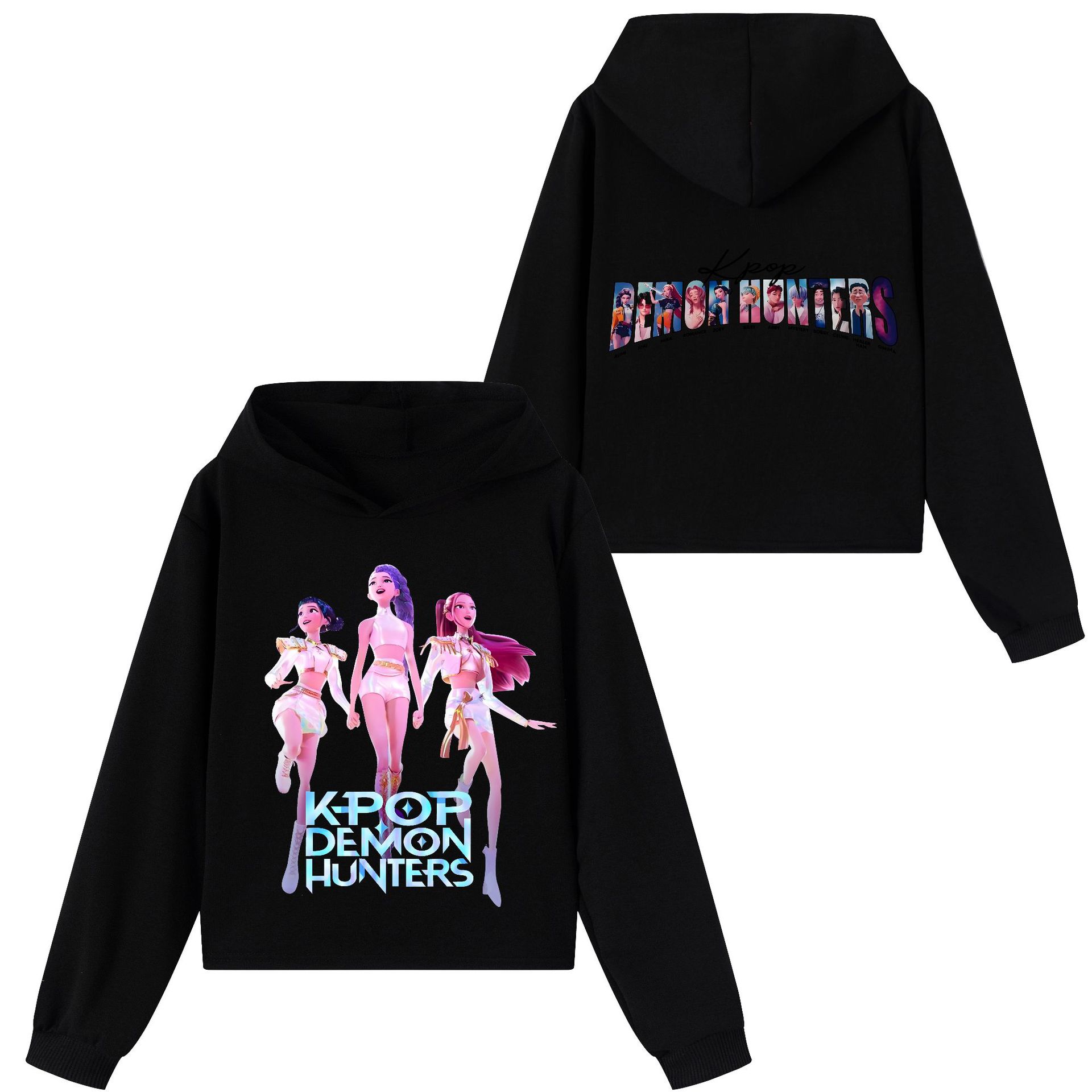 

Hoodies Sweatshirts Girls Children s Cartoon Print Pattern Fashion T-shirt Casual Comfortable Short-sleeved Top Clothing 160cm чёрный