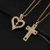 Fashionable And Versatile Love Cross Pendant Necklace Minimalist Design Delicate Collarbone Chain