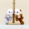Soft Plush Animal Keychain Plushie Key Ring Compact Design Hanging Ornament For Bags Cars Home Decoration